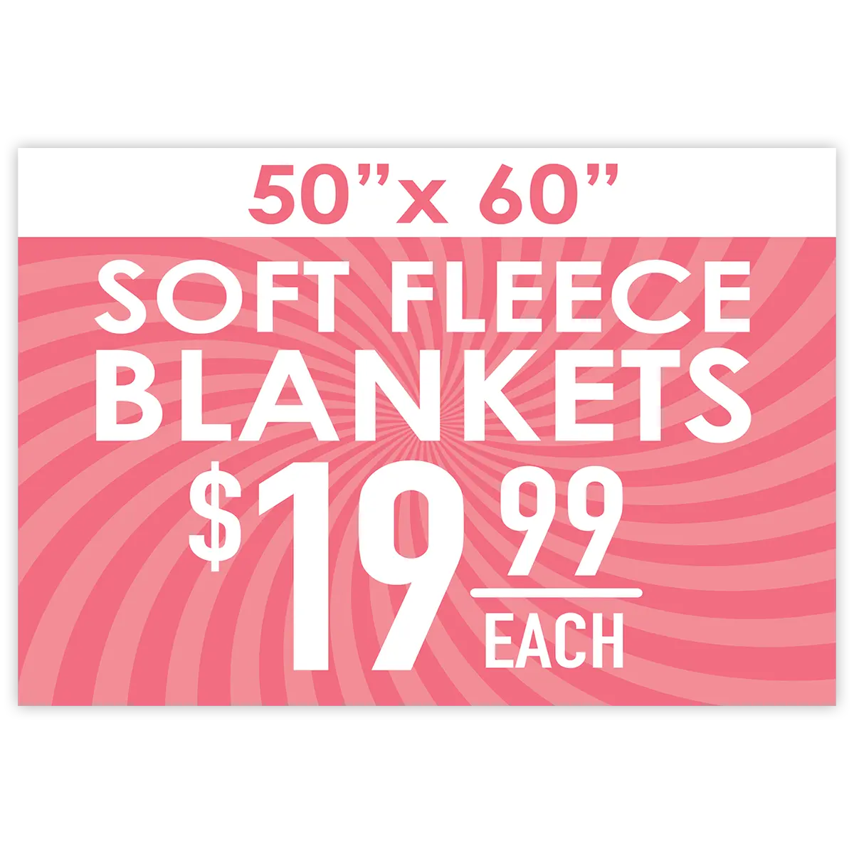 Merchandising Fixture - Blanket Spinner Header Sign ONLY 979130 NOVELTY INC