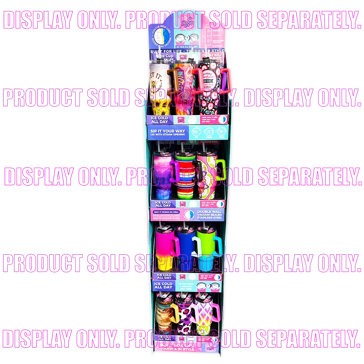 Merchandising Fixture - Corrugated 40 oz Cup Floor Display ONLY 979210 NOVELTY INC