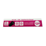 Merchandising Fixture - USB-A Dual Port Car Charger Sign ONLY 979440 NOVELTY INC