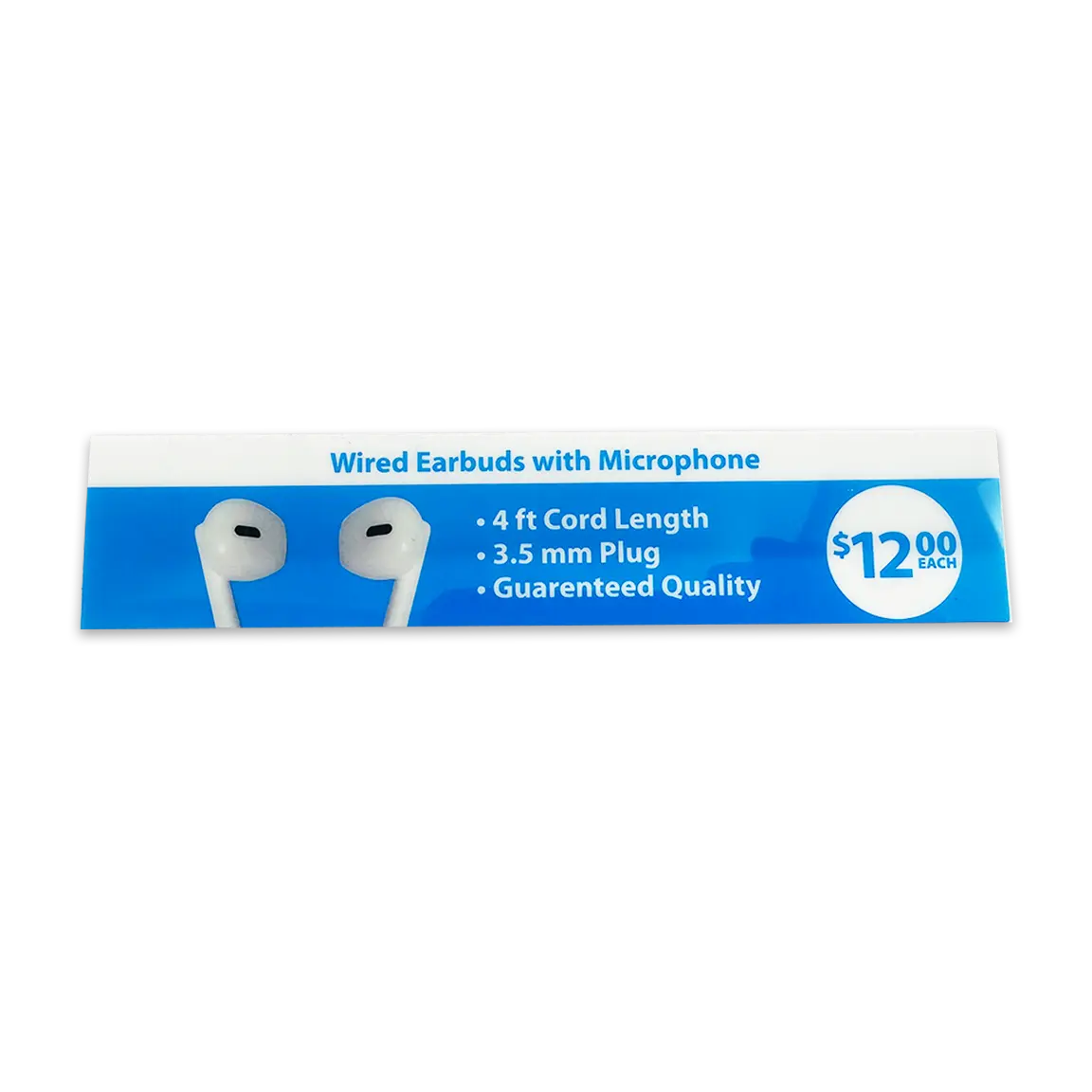 Merchandising Fixture - Wired Earbuds Sign ONLY 979560 NOVELTY INC