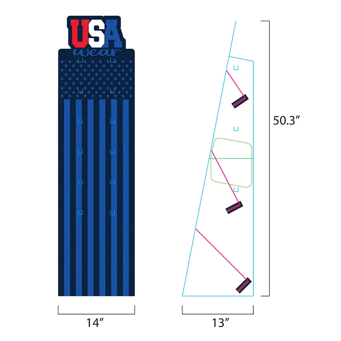 USA Patriotic Hat Floor Display - Retail Ready Floor Display ONLY 979960 NOVELTY INC