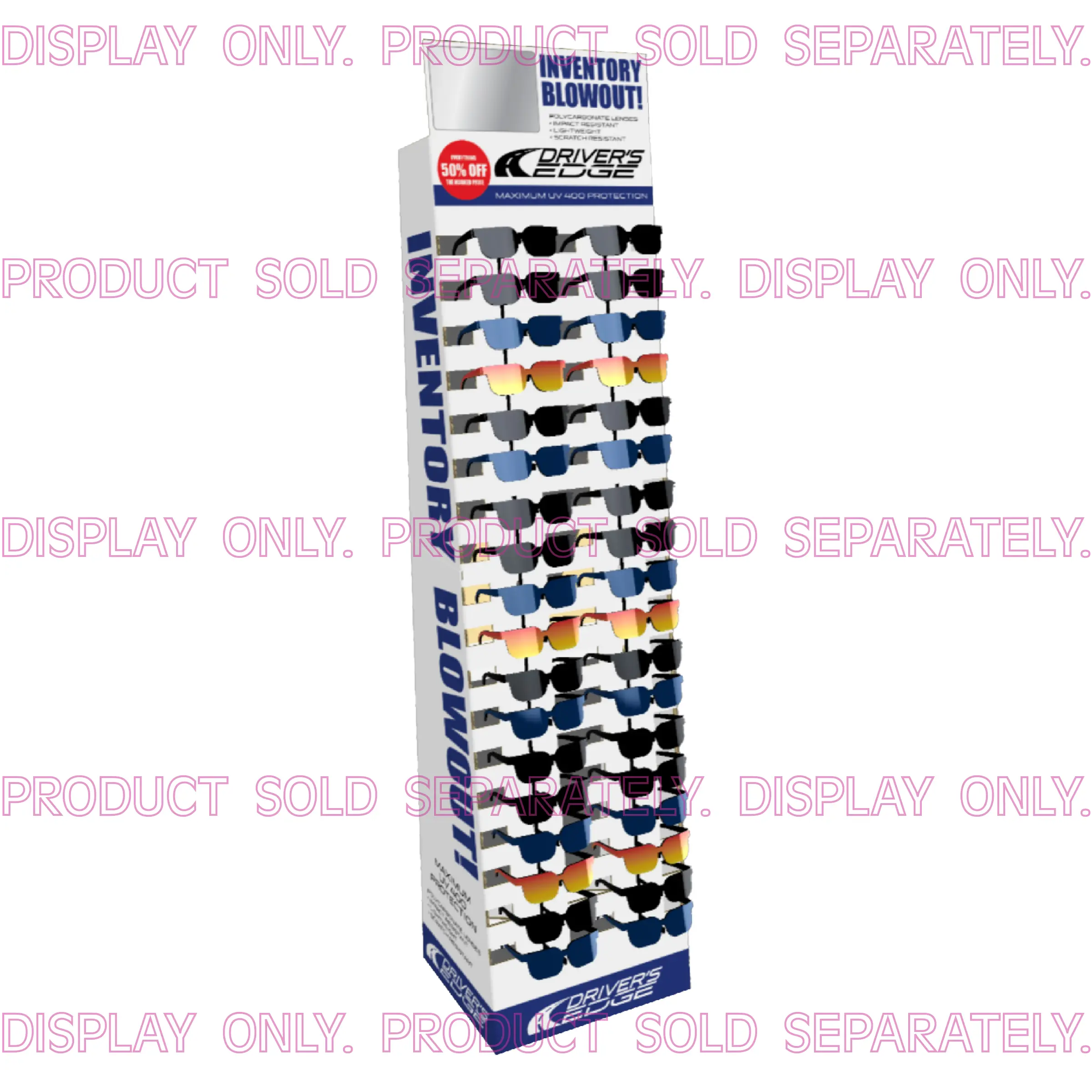 Sunglasses Assortment Merchandising Fixture - Retail Ready Floor Display ONLY 979970 DRIVER'S EDGE