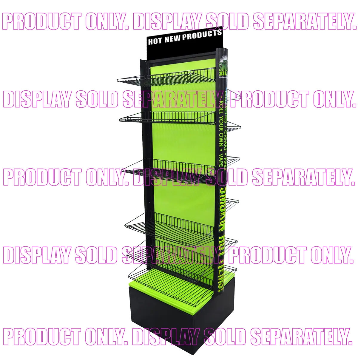 Merchandising Fixture - Smokezilla Spinner Rack Header Sign ONLY 980250 NOVELTY INC