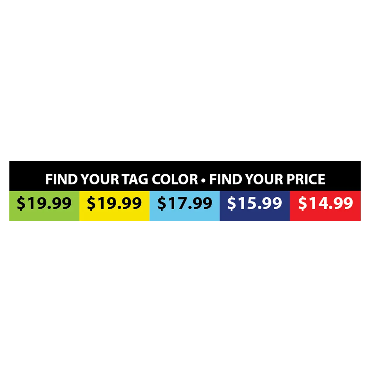 Merchandising Fixture - Sungear Retail Pricing Signage ONLY 980470 SUN GEAR