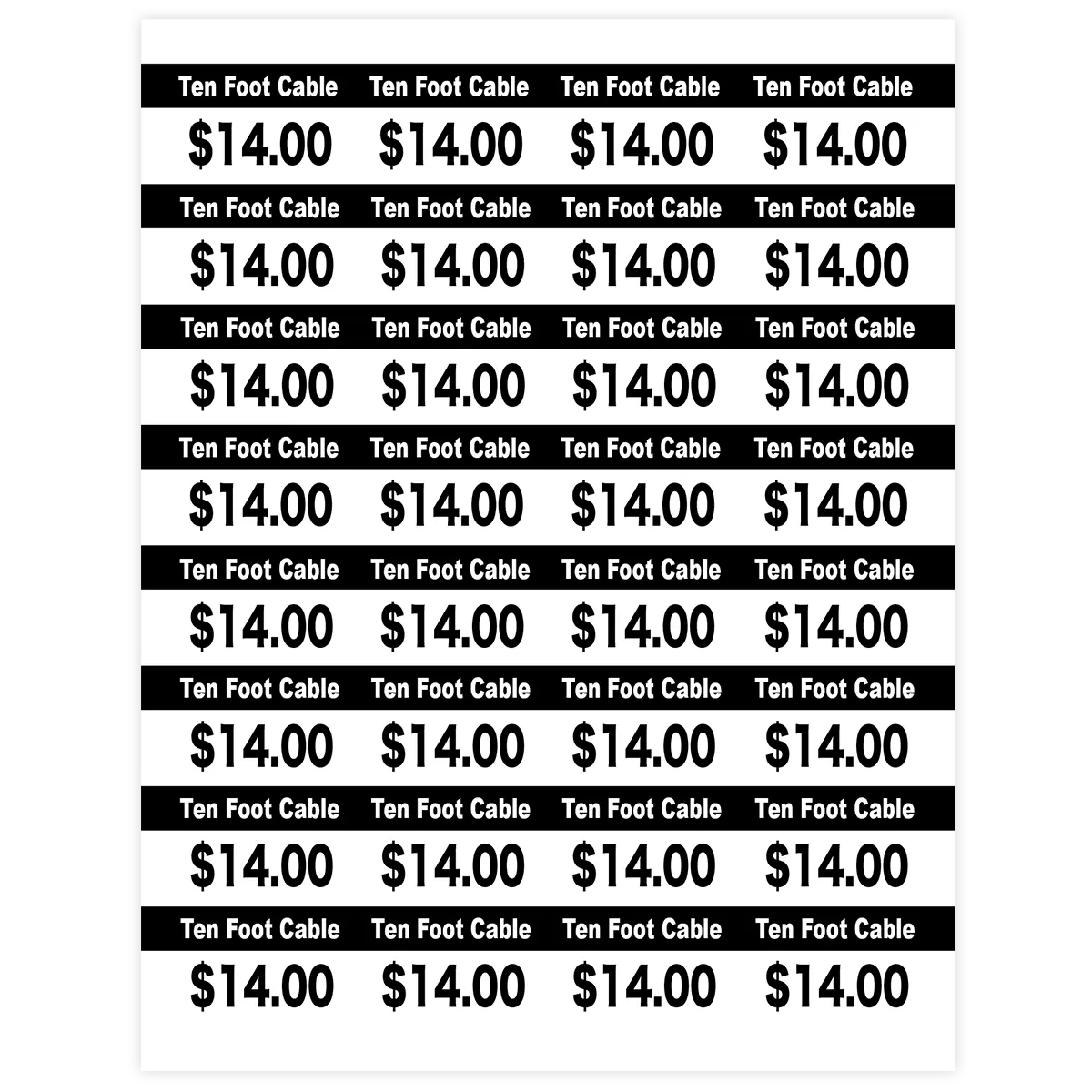 Merchandising Fixture - $14.00 Retail Tag 32 Per Pack 986350 NOVELTY INC