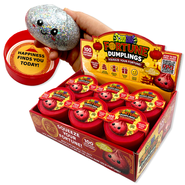 Fun Doh SquishZill Fortune Cookie Dumpling Toy - 12 pieces Per Retail Ready Display 26857