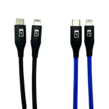 Charging Cable Braided Nylon USB-C to Lightning 6FT 2.4 Amp - 3 Pieces Per Pack 24606 GADGET GEAR