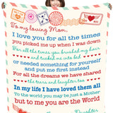 Family Printed Blanket - 6 Pieces Per Retail Ready Display 24430 KIPP BROTHERS