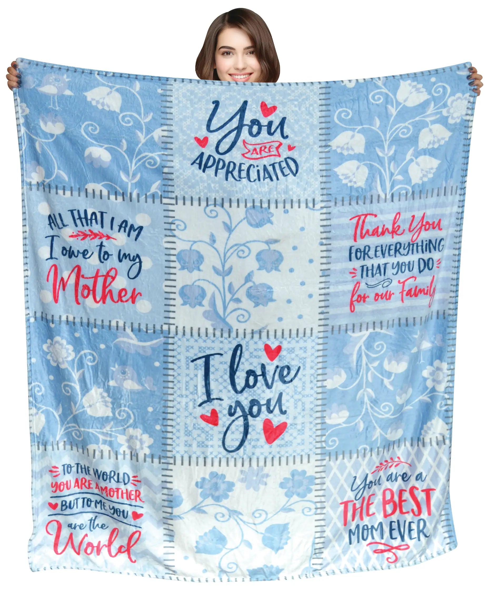 Family Printed Blanket - 6 Pieces Per Retail Ready Display 24430 KIPP BROTHERS