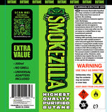 300ML Bulk Smokezilla Butane Refill - 6 Pieces Per Retail Ready Display 41397 SMOKEZILLA