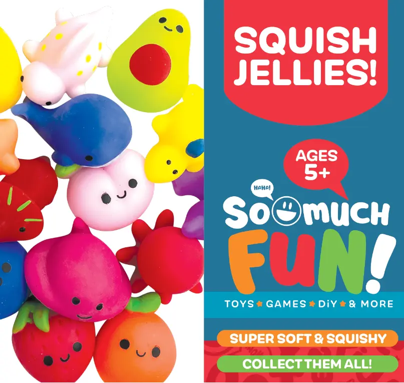 Squish Jellies Toy Assortment - 12 Pieces Per Retail Ready Display 24718 KIPP BROTHERS