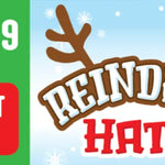 Christmas Antler Winter Knit Hat Beanie with Merchandising Strip - 6 Pieces Per Retail Ready Display 41601 NOVELTY INC