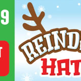 Christmas Antler Winter Knit Hat Beanie with Merchandising Strip - 6 Pieces Per Retail Ready Display 41601 NOVELTY INC