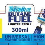 300ML Bulk Torch Blue Butane Refill - 8 Pieces Per Retail Ready Display 41737 TORCH BLUE