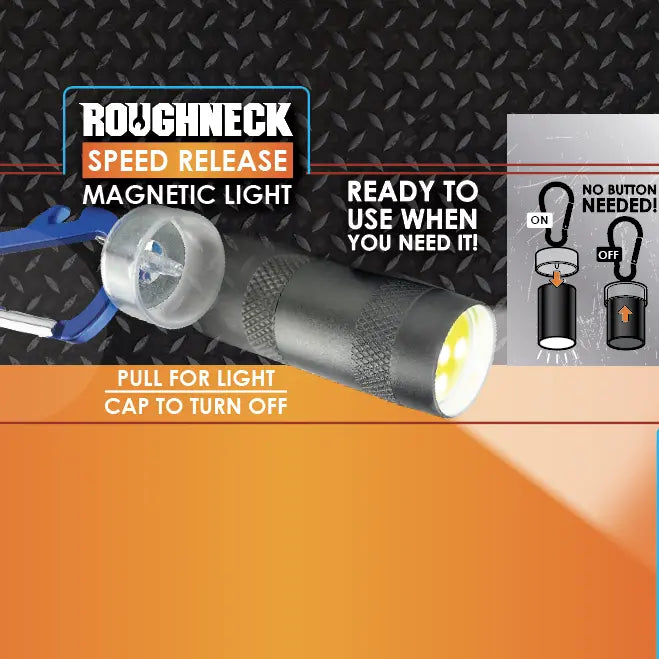 Speed Release Magnetic Light - 6 Pieces Per Retail Ready Display 25323 ROUGHNECK