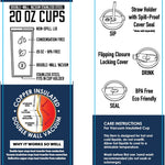20 oz Stainless-Steel Insulated Printed Cup Friendly Express - 1 Piece Per Pack 41772 ROUGHNECK