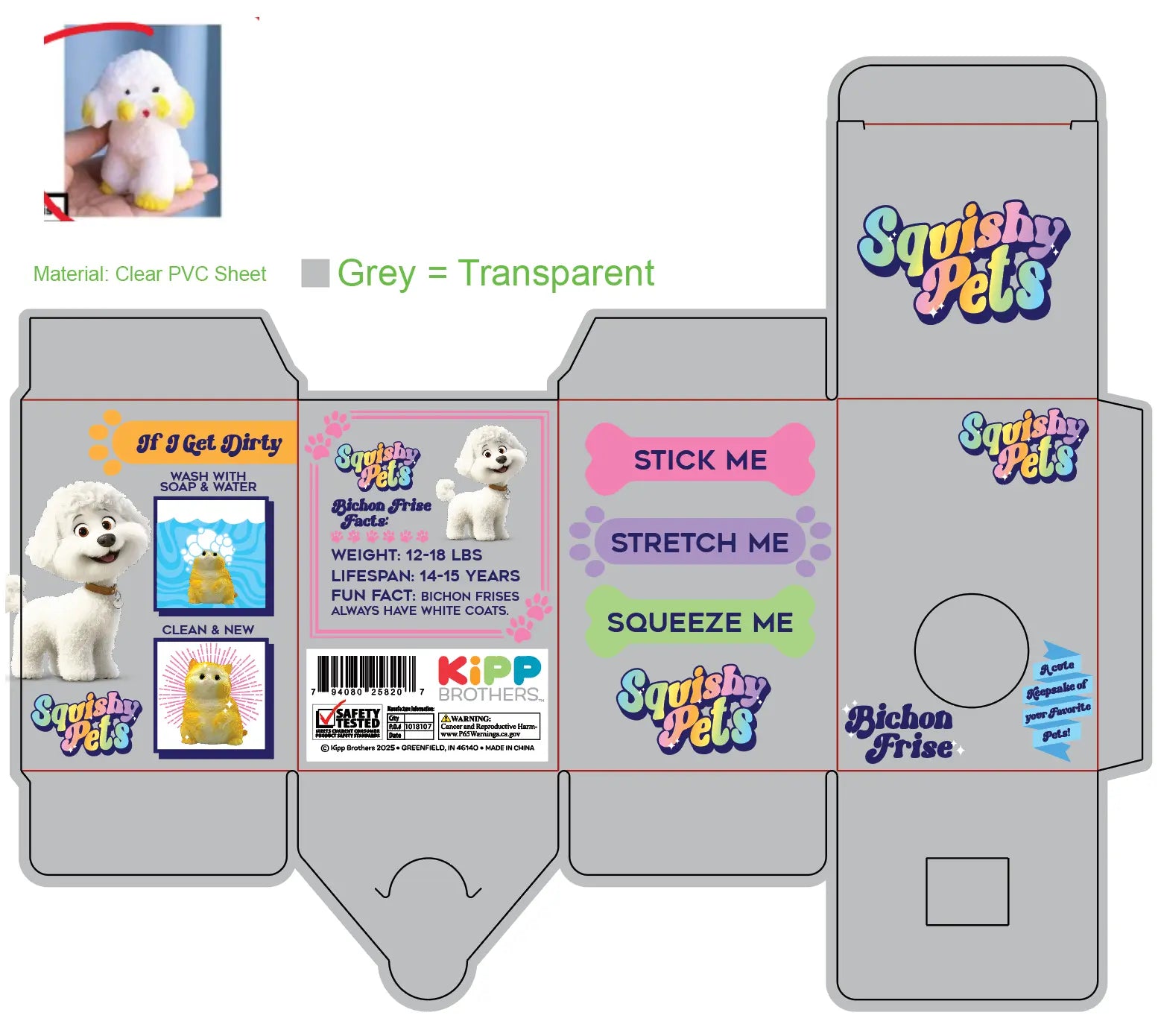 Squishy Pets Keepsake - 12 Pieces Per Retail Ready Display 25820 KIPP BROTHERS