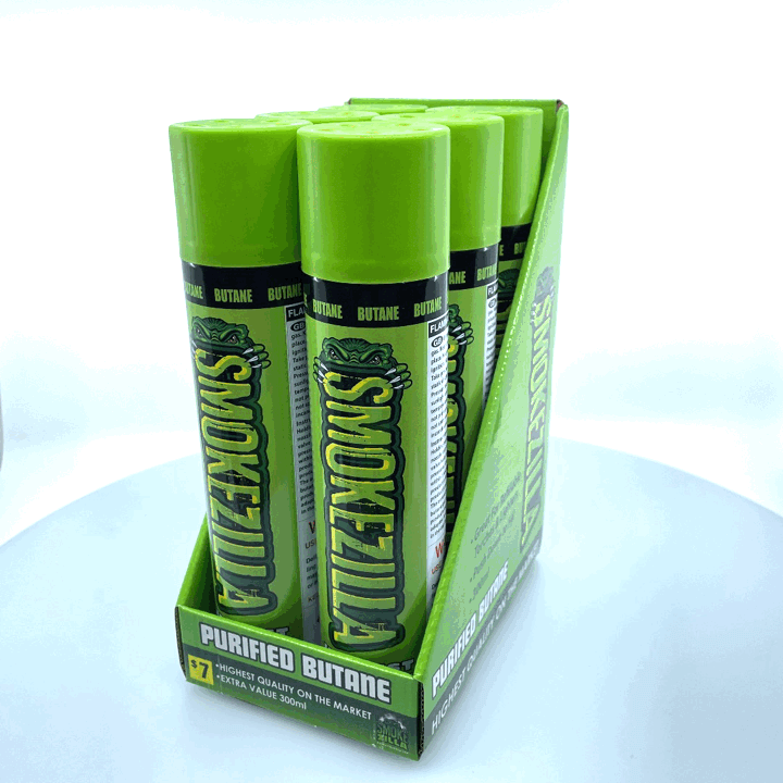 300ML Bulk Smokezilla Butane Refill - 6 Pieces Per Retail Ready Display 41434 SMOKEZILLA