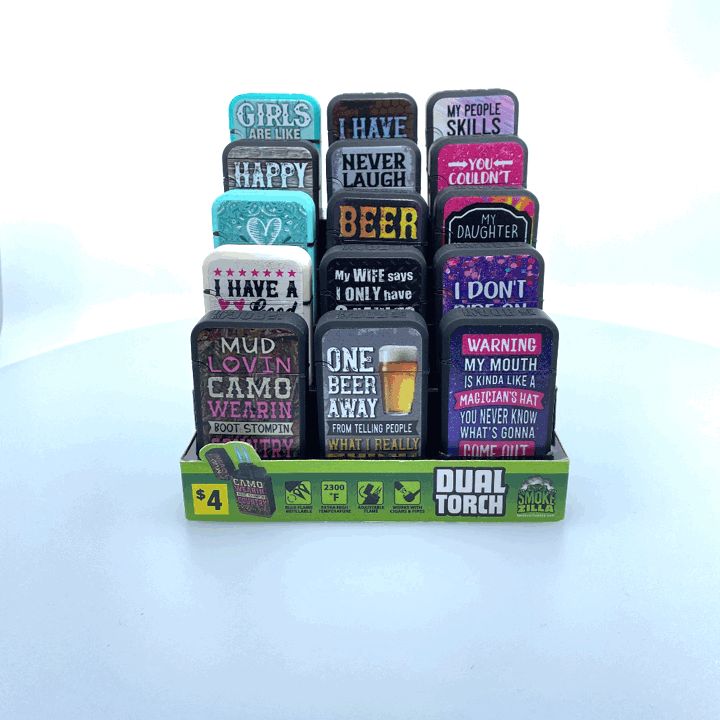 Big Bubba Dual Torch Lighter - 15 Pieces Per Retail Ready Display 41424 SMOKEZILLA