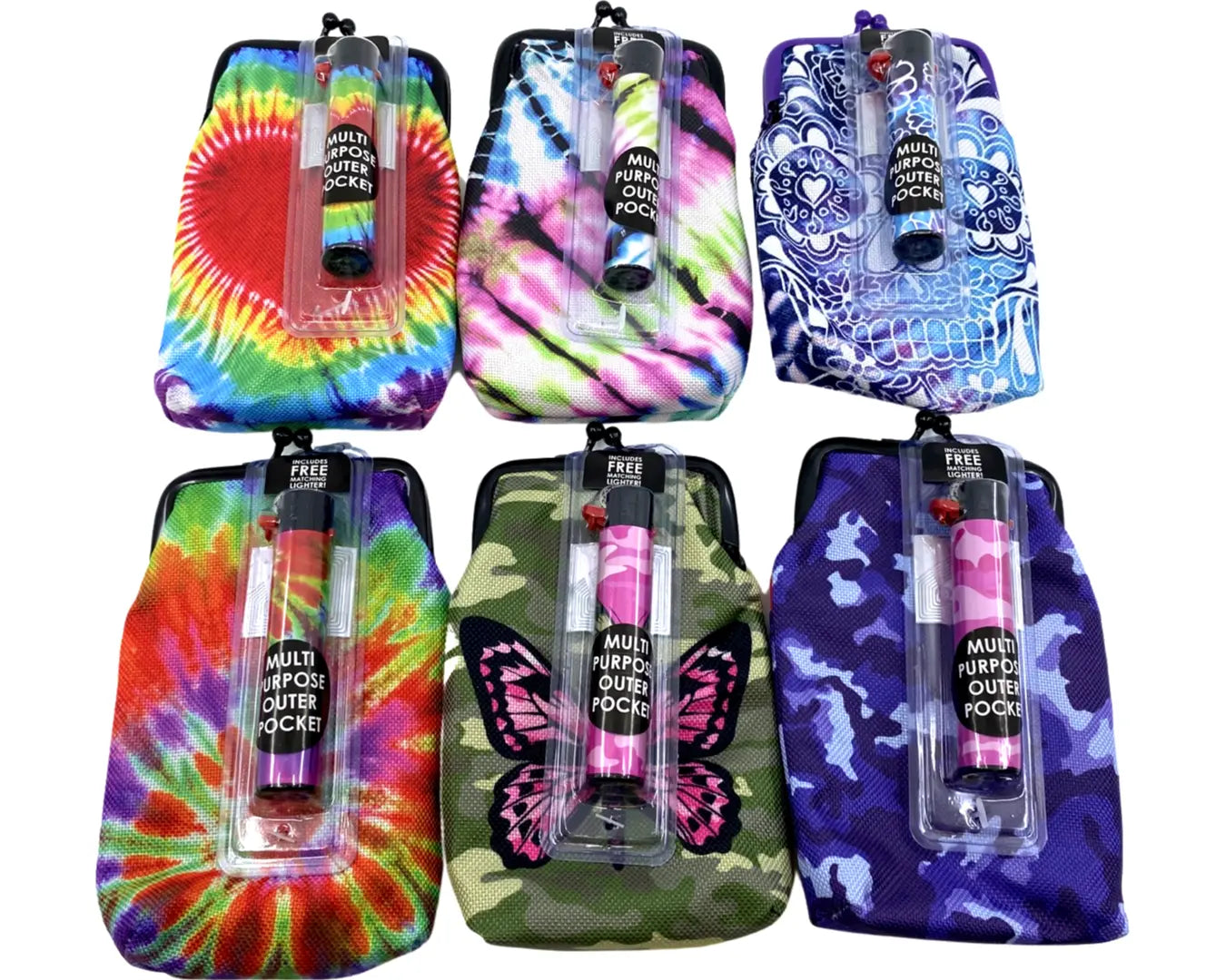 rPET Cigarette Pouch with Bonus Lighter -  6 Pieces Per Retail Ready Display 40313 SMOKEZILLA