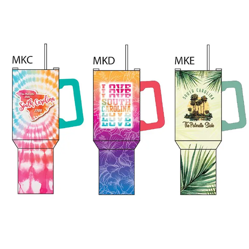 40 oz Stainless-Steel Insulated Printed Cup South Carolina - 6 Pieces Per Retail Ready Display 41688 ROUGHNECK