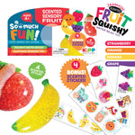 Squish and Squeeze Scented Fruit Bead Ball Toy with Stickers - 12 Pieces Per Pack 23356 KIPP BROTHERS