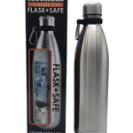 18 oz Stainless-Steel Flask and Safe - 6 Pieces Per Retail Ready Display 22931 ROUGHNECK