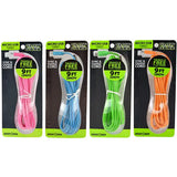 Charging Cable Glow in The Dark Flat USB to Micro USB 9FT - 12 Pieces Per Retail Ready Display 21068 GADGET GEAR