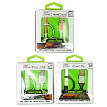 Charging Cable Elite Multi-Head USB to Micro USB / Lightning 3FT - 3 Pieces Per Pack 21100 GADGET GEAR