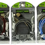 Charging Cable Elite Indestructible USB to Micro USB 3FT - 3 Pieces Per Pack 21157 GADGET GEAR
