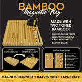 Bamboo Magnetic Roll Tray Smoker Station - 4 Pieces Per Retail Ready Display 21917 SMOKEZILLA