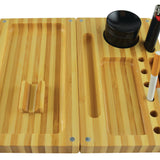 Bamboo Magnetic Roll Tray Smoker Station - 4 Pieces Per Retail Ready Display 21917 SMOKEZILLA