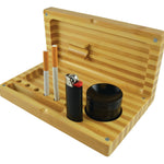 Bamboo Magnetic Roll Tray Smoker Station - 4 Pieces Per Retail Ready Display 21917 SMOKEZILLA