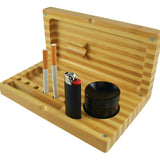 Bamboo Magnetic Roll Tray Smoker Station - 4 Pieces Per Retail Ready Display 21917 SMOKEZILLA
