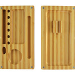 Bamboo Magnetic Roll Tray Smoker Station - 4 Pieces Per Retail Ready Display 21917 SMOKEZILLA