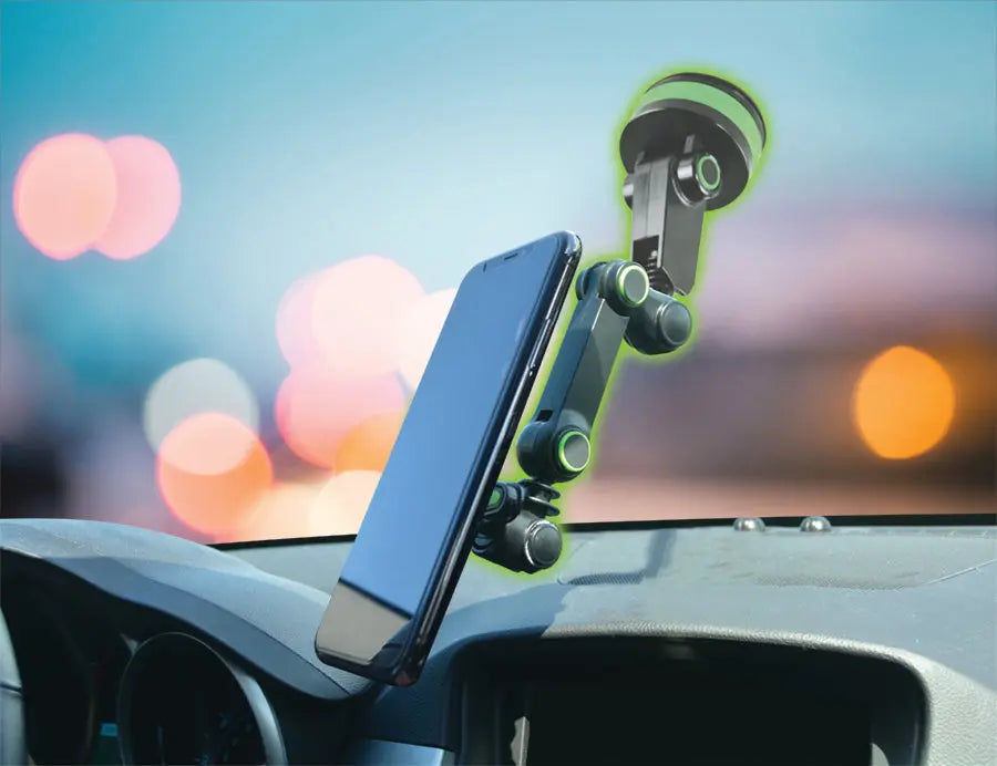 Phone Mount with Magnetic Mount and Suction Cup Base - 4 Pieces Per Retail Ready Display 21953 GADGET GEAR