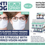 Anti Fog Spray 24 Pieces Per Retail Ready Display 22065 NOVELTY INC