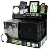 Metal Cigarette Case with Hinged Lid - 8 Pieces Per Retail Ready Display 22076 SMOKEZILLA