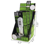 Charging Hub USB 3 Port USB 5 Amp - 6 Pieces Per Retail Ready Display 22084 GADGET GEAR