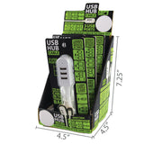 Charging Hub USB 3 Port USB 5 Amp - 6 Pieces Per Retail Ready Display 22084 GADGET GEAR