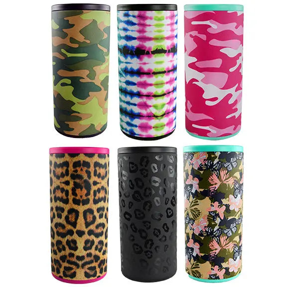Metal Insulated Slim Can Cooler - 6 Pieces Per Retail Ready Display 22272 ROUGHNECK