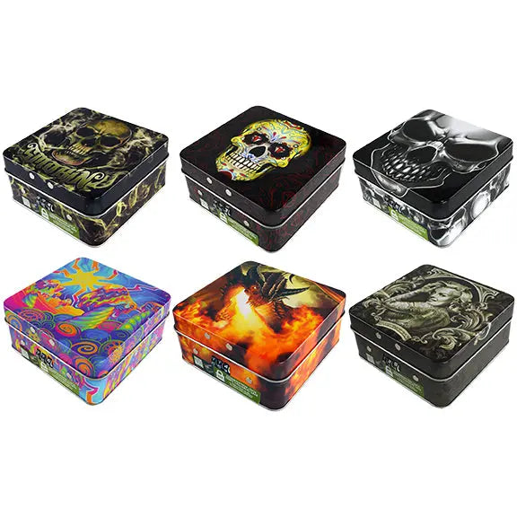 Metal Locking Storage Box with Roll Tray - 6 Pieces Per Retail Ready Display 22276 SMOKEZILLA