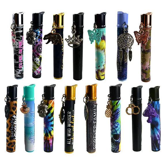 Thin Tube Lighter with Charm- 15 Pieces Per Retail Ready Display 22301 SMOKEZILLA