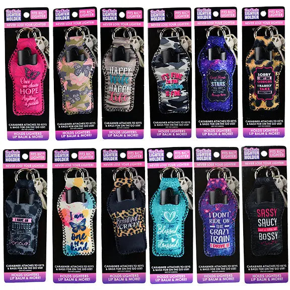 Neoprene Lighter Case Key Chain - 12 Pieces Per Retail Ready Display 22338 SMOKEZILLA