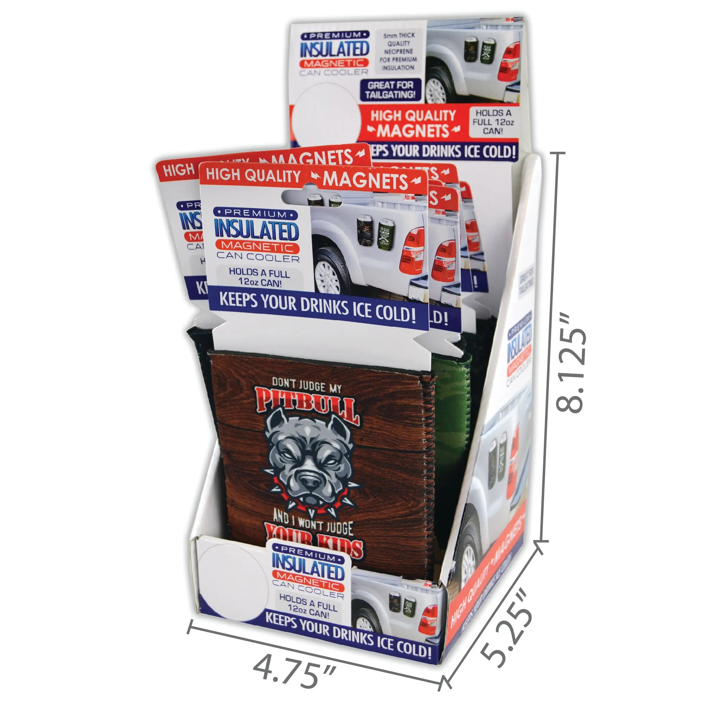 Neoprene Magnetic Can and Bottle Cooler - 6 Pieces Per Retail Ready Display 22429 POLAR GEAR