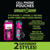 Cell Phone Pouch Neoprene with Pocket - 6 Pieces Per Retail Ready Display 88324 GADGET GEAR