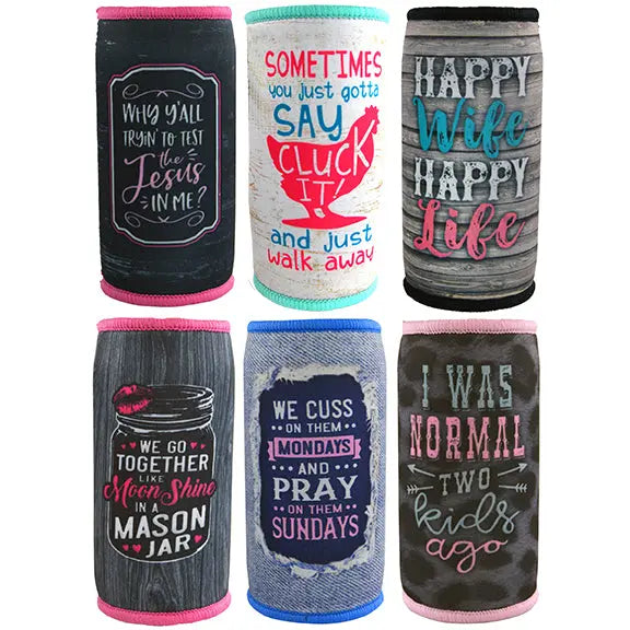 Neoprene Slim Can Cooler - 6 Pieces Per Retail Ready Display 22471 POLAR GEAR
