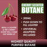 300ML Bulk Smokezilla Scented Cherry Butane Refill - 6 Pieces Per Retail Ready Display 22544 SMOKEZILLA