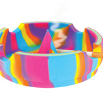 Glow in The Dark Round Silicone Ashtray- Per Retail Ready Display 22581 SMOKEZILLA