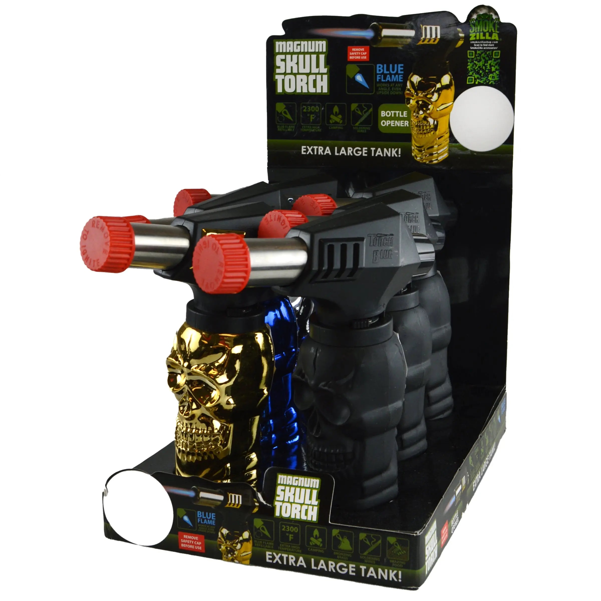 Magnum XXL Skull Torch Lighter - 6 Pieces Per Retail Ready Display 22593 SMOKEZILLA